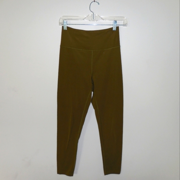 Girlfriend Collective Brown Green Buttery Soft Highwaisted Leggings Size Medium - Picture 1 of 3